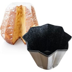 Sunrise Stampo Pandoro da 1 Kg In Alluminio Antiaderente - Made in Italy