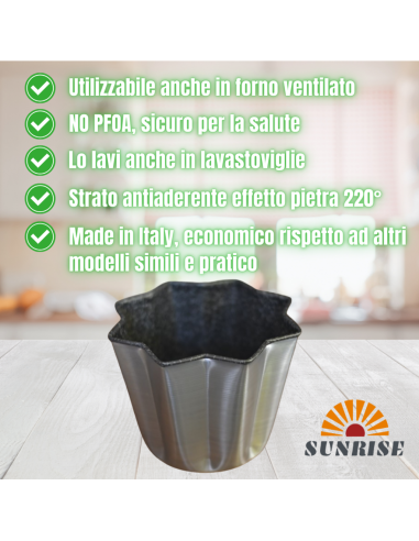 Stampo Pandoro Da 1 Kg in Alluminio Antiaderente