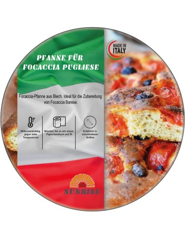 copy of Tegame in Lamiera Per Focaccia Pugliese Barese Ø 33 cm