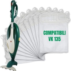Sacchi Folletto VK 135 Sacchetti aspirapolvere VK135/VK135 - 6Pz