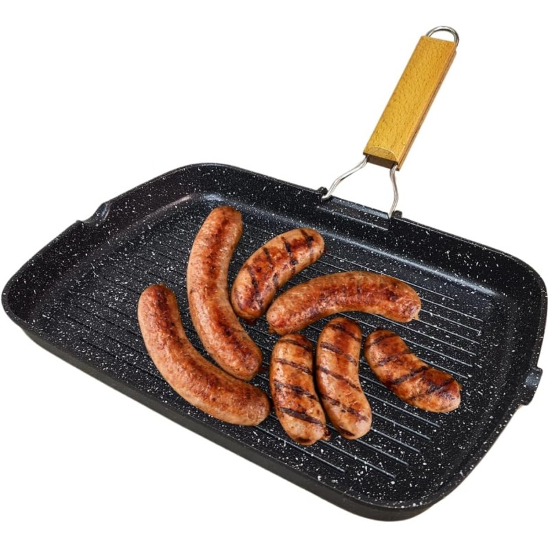 Sunrise - Bistecchiera Antiaderente Alluminio 36 x 24 cm - Fondo Normale