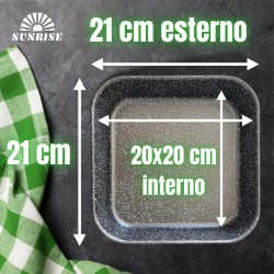 Teglia 20x20 per Friggitrice ad Aria 20 cm (Interno) Tegame Antiaderente