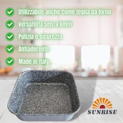 Teglia 20x20 per Friggitrice ad Aria 20 cm (Interno) Tegame Antiaderente