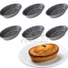 Stampo per Pasticciotto Leccese in Alluminio antiaderente 10x7 cm - 6 pz