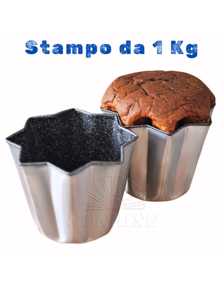 Stampo Pandoro Da 1 Kg in Alluminio Antiaderente (2 Pz)