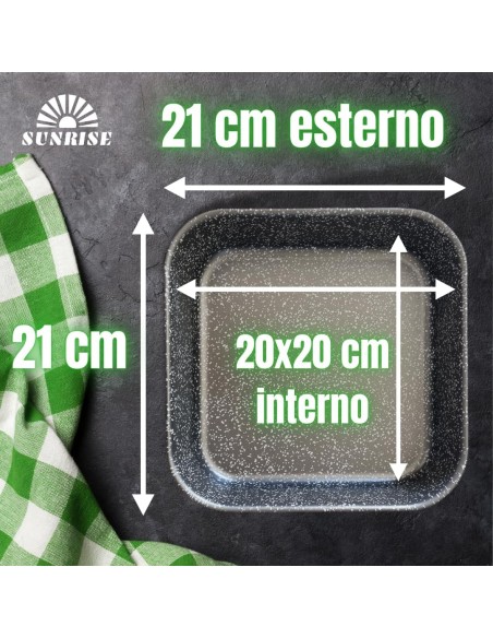 Tegame per friggitrice ad aria quadrato 20x20 in alluminio antiaderente