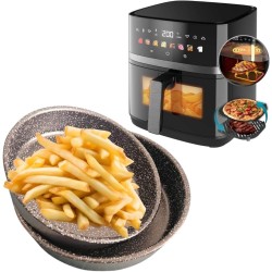 2 Teglie per Friggitrice ad Aria Tonde 18 cm + 20 cm