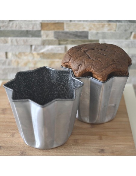 Stampo Pandoro Da 1 Kg in Alluminio Antiaderente (2 Pz)