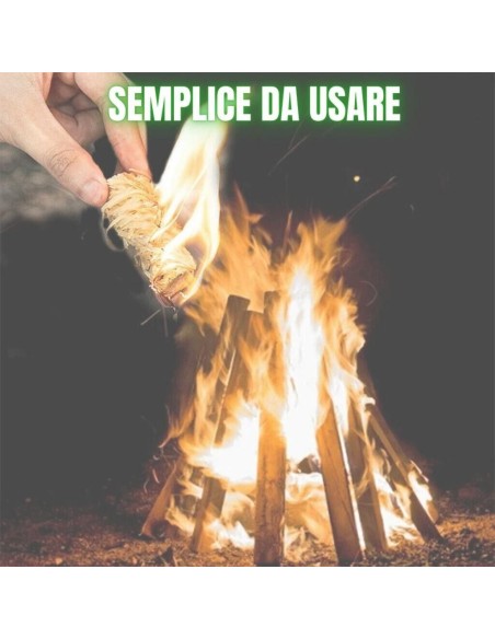 Accendifuoco Ecologico Naturale Legnetti Accendifuoco - 100 Pz