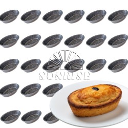 Stampo per Pasticciotto Leccese in Alluminio antiaderente 10x7 cm - Cfz 24 pz