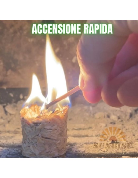 copy of Accendifuoco Naturale Legnetti Accendifuoco Ecologico Stufe Forno Pizza - 100 Pz
