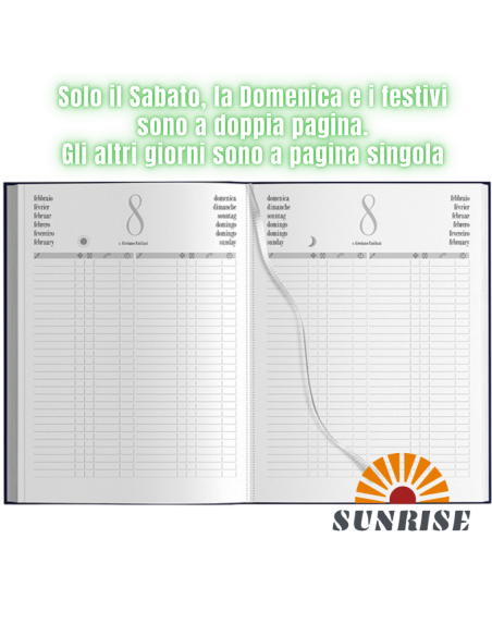 copy of Planner Settimanale 2025 Da Scrivania Weekly Planner 30x15 - Blu