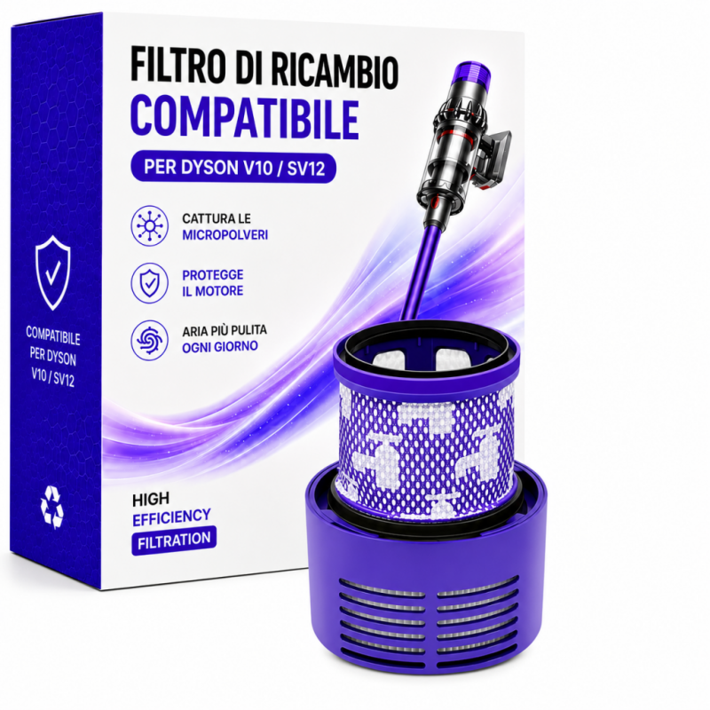 Filtro ricambio per Dyson V10 Compatibile Modello SV12