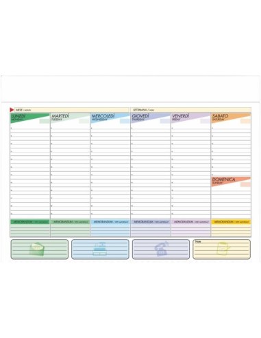 Planner Settimanale A4 Planner Da Scrivania con Fogli senza Data