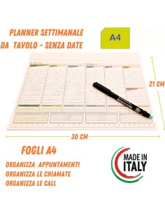 Planner Settimanale A4 Planner Da Scrivania con Fogli... 2