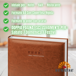 Agenda Prenotazioni Ristorante 2026 Libro Prenotazioni Pizzeria Albergo - A4