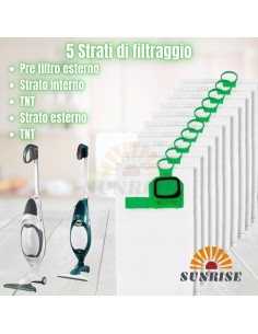 12 Sacchi Folletto VK 140 Sacchetti aspirapolvere Vorwerk... 2