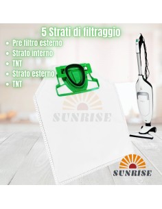 6 Sacchi Folletto VK 200 Sacchetti aspirapolvere Vorwerk... 2